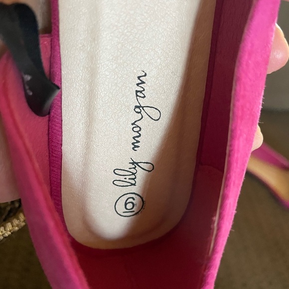 🎊3 FOR $10 LILY MORGAN WOMENS SIZE 6 FLATS PINK - Picture 6 of 8